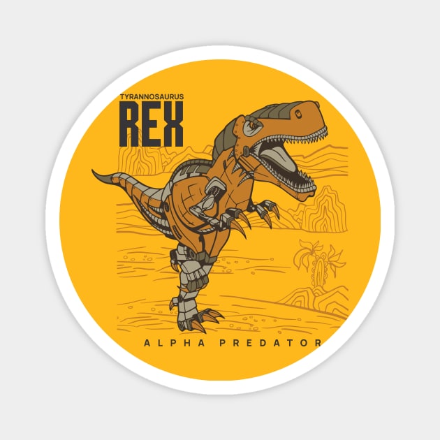 Robotic T-Rex: The Alpha Predator Magnet by WorldDinosaurs